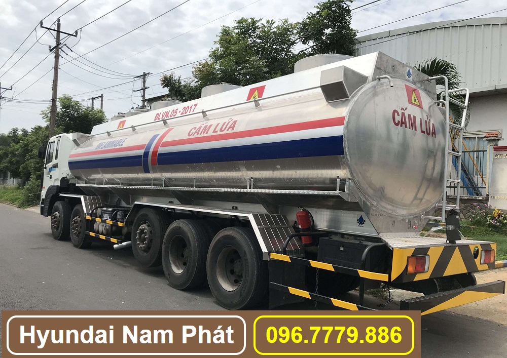 xe bồn nhôm hyundai 28 khối hd360